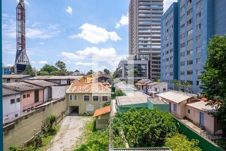 Sala/Cozinha - Vista de apartamento para alugar com 1 quarto, 24m² em Pinheiros, São Paulo