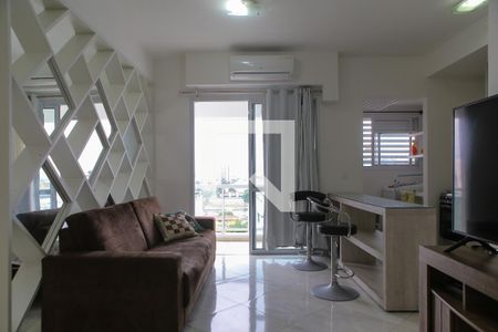 Sala de apartamento para alugar com 1 quarto, 49m² em Boqueirão, Santos