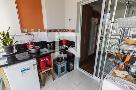 Varanda Cozinha de apartamento à venda com 1 quarto, 36m² em Barra Funda, São Paulo