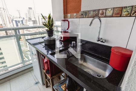 Varanda Cozinha de apartamento à venda com 1 quarto, 36m² em Barra Funda, São Paulo