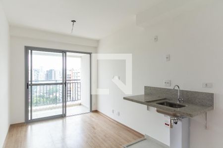 Sala/Cozinha de kitnet/studio para alugar com 1 quarto, 31m² em Moema, São Paulo