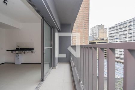 Varanda do Studio de kitnet/studio para alugar com 1 quarto, 21m² em Consolação, São Paulo