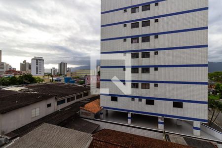 Vista da sala de apartamento para alugar com 1 quarto, 25m² em Nova Mirim, Praia Grande