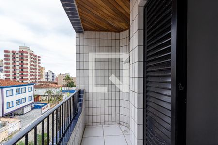 Varanda do quarto de apartamento para alugar com 1 quarto, 25m² em Nova Mirim, Praia Grande