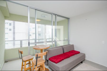 Varanda da Sala de apartamento à venda com 1 quarto, 50m² em Vila da Serra, Nova Lima