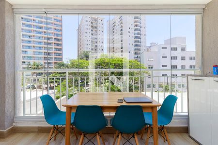 Varanda da Sala de apartamento para alugar com 1 quarto, 37m² em Campo Belo, São Paulo