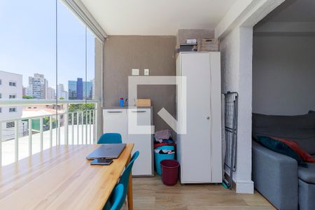 Varanda da Sala de apartamento para alugar com 1 quarto, 37m² em Campo Belo, São Paulo