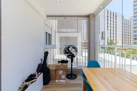 Varanda da Sala de apartamento para alugar com 1 quarto, 37m² em Campo Belo, São Paulo