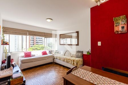 Sala de apartamento para alugar com 2 quartos, 70m² em Indianópolis, São Paulo