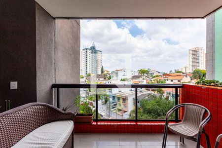 Varanda da Sala de apartamento à venda com 4 quartos, 178m² em Vila Valparaíso, Santo André