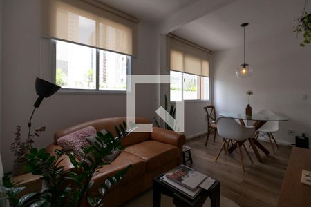 Sala  de apartamento para alugar com 1 quarto, 34m² em Barra Funda, São Paulo