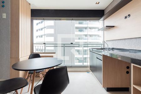 Studio - varanda gourmet de kitnet/studio para alugar com 1 quarto, 30m² em Pinheiros, São Paulo