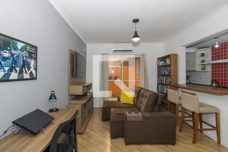 Sala de apartamento à venda com 1 quarto, 80m² em Petrópolis, Porto Alegre