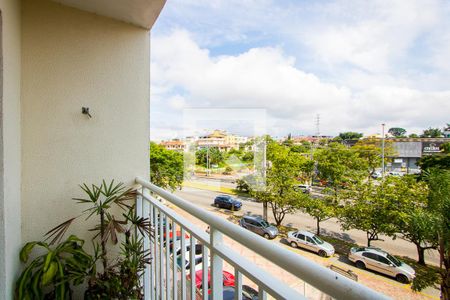 Varanda da sala de apartamento à venda com 3 quartos, 67m² em Vila Homero Thon, Santo André