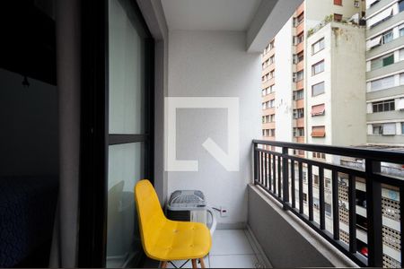 Varanda da Sala de apartamento à venda com 1 quarto, 30m² em Bela Vista, São Paulo