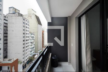 Varanda da Sala de apartamento para alugar com 1 quarto, 30m² em Bela Vista, São Paulo