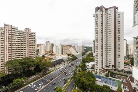 Varanda da Sala - Vista de apartamento à venda com 1 quarto, 55m² em Paraíso, São Paulo