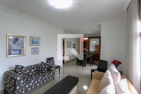 Sala de apartamento à venda com 4 quartos, 135m² em Funcionários, Belo Horizonte