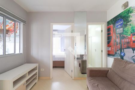 Sala de apartamento para alugar com 1 quarto, 35m² em Água Verde, Curitiba