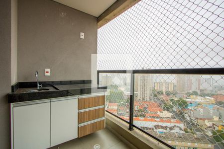 Varanda da sala de apartamento à venda com 3 quartos, 95m² em Vila Assunção, Santo André