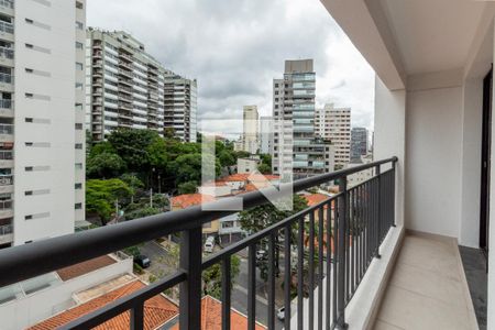 Varanda - vista de apartamento para alugar com 1 quarto, 29m² em Sumaré, São Paulo