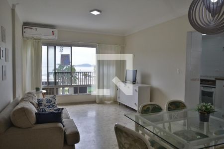 Sala de Estar e Jantar de apartamento para alugar com 3 quartos, 136m² em Ponta da Praia, Santos