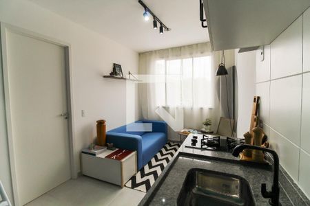 Sala/cozinha americana de apartamento para alugar com 1 quarto, 24m² em Tatuapé, São Paulo