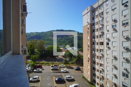 Sala_Vista  de apartamento à venda com 2 quartos, 52m² em Jardim Carvalho, Porto Alegre