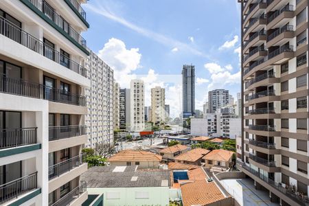 Varanda da Sala - Vista de apartamento para alugar com 1 quarto, 30m² em Sumaré, São Paulo