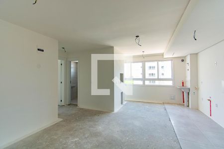 Sala/Cozinha de apartamento à venda com 2 quartos, 53m² em Bairro Fátima, Canoas