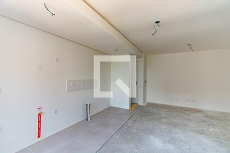 Sala/Cozinha de apartamento à venda com 2 quartos, 53m² em Bairro Fátima, Canoas