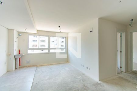 Sala/Cozinha de apartamento à venda com 2 quartos, 53m² em Bairro Fátima, Canoas