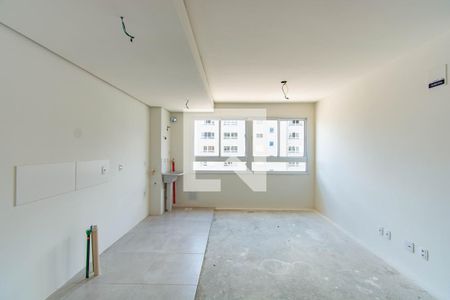 Sala/Cozinha de apartamento à venda com 2 quartos, 53m² em Bairro Fátima, Canoas