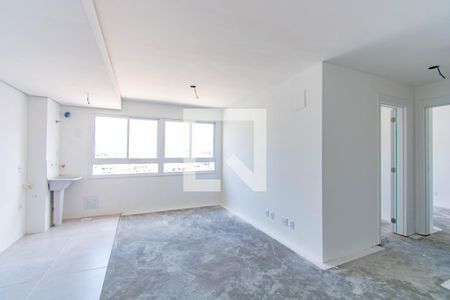 Sala/Cozinha de apartamento à venda com 2 quartos, 53m² em Bairro Fátima, Canoas