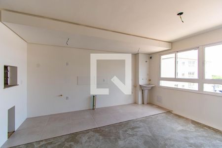 Sala/Cozinha de apartamento à venda com 2 quartos, 53m² em Bairro Fátima, Canoas