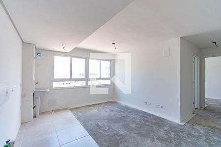 Sala/Cozinha de apartamento à venda com 2 quartos, 53m² em Bairro Fátima, Canoas