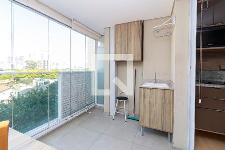 Sala - Varanda de apartamento à venda com 1 quarto, 42m² em Cidade Monções, São Paulo