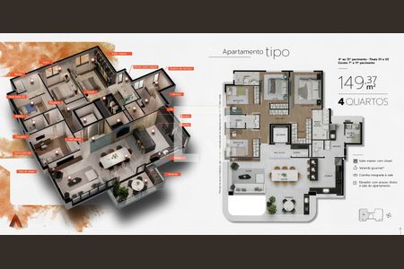 Apartamento à venda com 4 quartos, 149m² em Gutierrez, Belo Horizonte