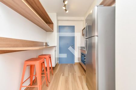 Cozinha de kitnet/studio para alugar com 1 quarto, 24m² em Consolação, São Paulo