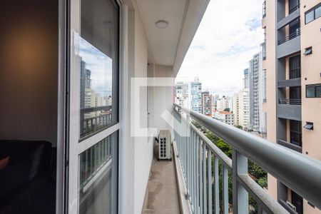 Varanda da Sala de apartamento para alugar com 1 quarto, 31m² em Pinheiros, São Paulo