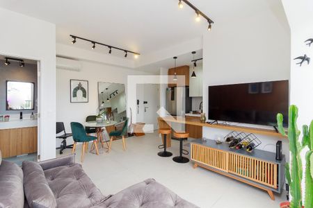Sala de apartamento para alugar com 1 quarto, 65m² em Vila Cordeiro, São Paulo