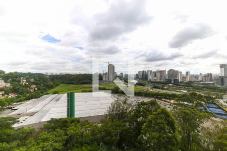 Vista da Sala de apartamento à venda com 1 quarto, 70m² em Panamby, São Paulo