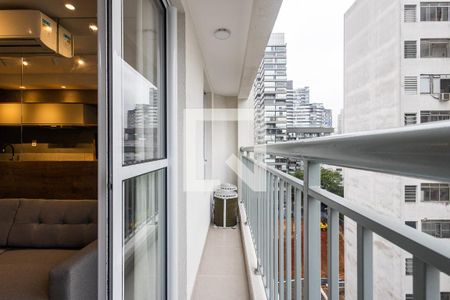 Varanda da Sala de apartamento para alugar com 1 quarto, 32m² em Pinheiros, São Paulo