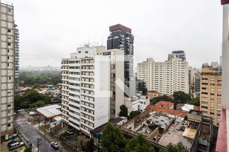 Varanda da Sala - Vista de apartamento para alugar com 1 quarto, 32m² em Pinheiros, São Paulo