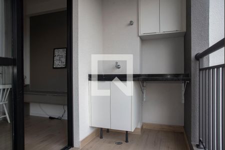 Varanda da Sala de apartamento para alugar com 1 quarto, 35m² em Mirandópolis, São Paulo