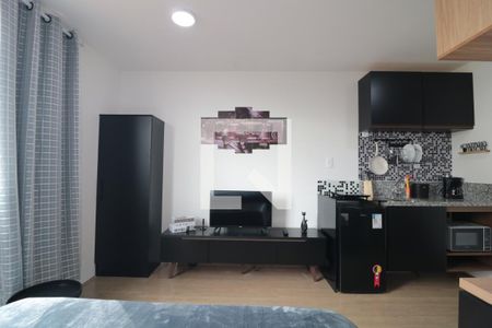 Sala e Cozinha  de apartamento para alugar com 1 quarto, 19m² em Brás, São Paulo