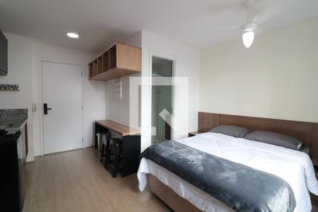 Sala e Cozinha  de apartamento para alugar com 1 quarto, 19m² em Brás, São Paulo