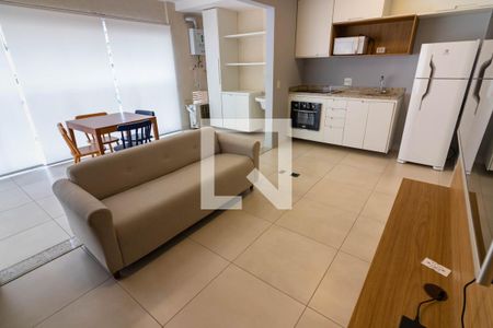 Sala de apartamento para alugar com 1 quarto, 45m² em Santo Amaro, São Paulo