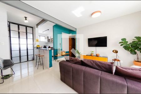 Sala de apartamento à venda com 3 quartos, 95m² em Anchieta, Belo Horizonte