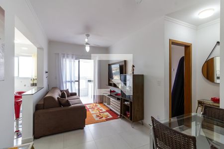 Sala de apartamento para alugar com 1 quarto, 48m² em Aviação, Praia Grande